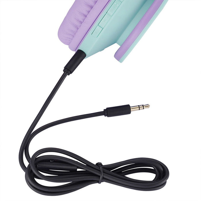 Стерео слушалки POWERLOCUS P2 KIDS CAT PUR/GREE