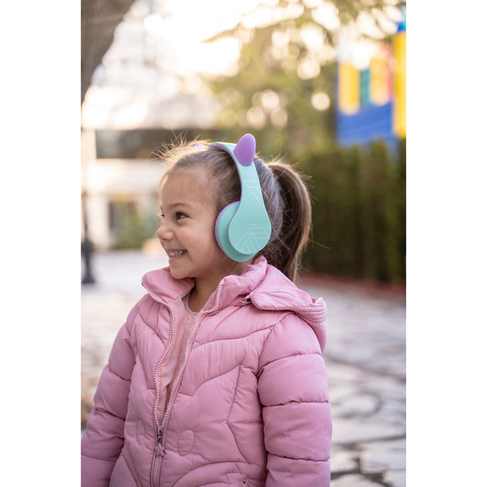 Стерео слушалки POWERLOCUS P2 KIDS CAT PUR/GREE