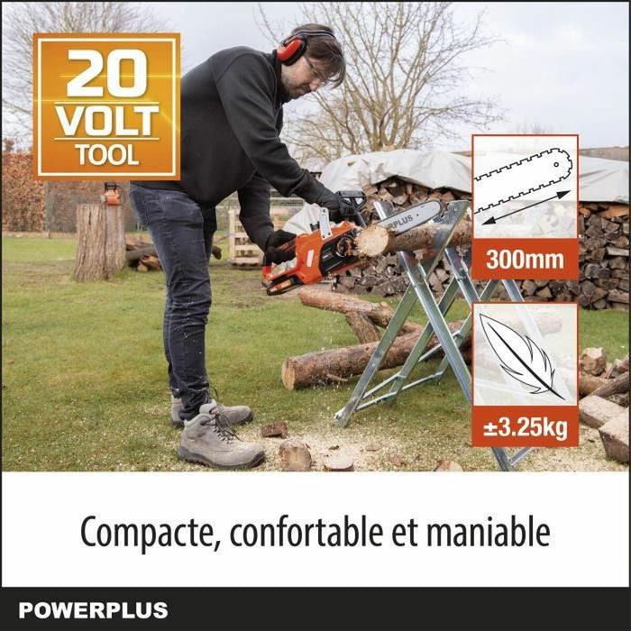 Акумулаторен верижен трион Powerplus 30 cm
