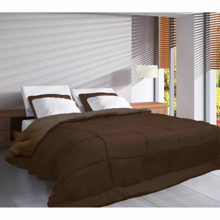 Скандинавски Стил Пълнеж Poyet  Motte Calgary Moka Шоколад 200 x 200 cm 400 g /m²