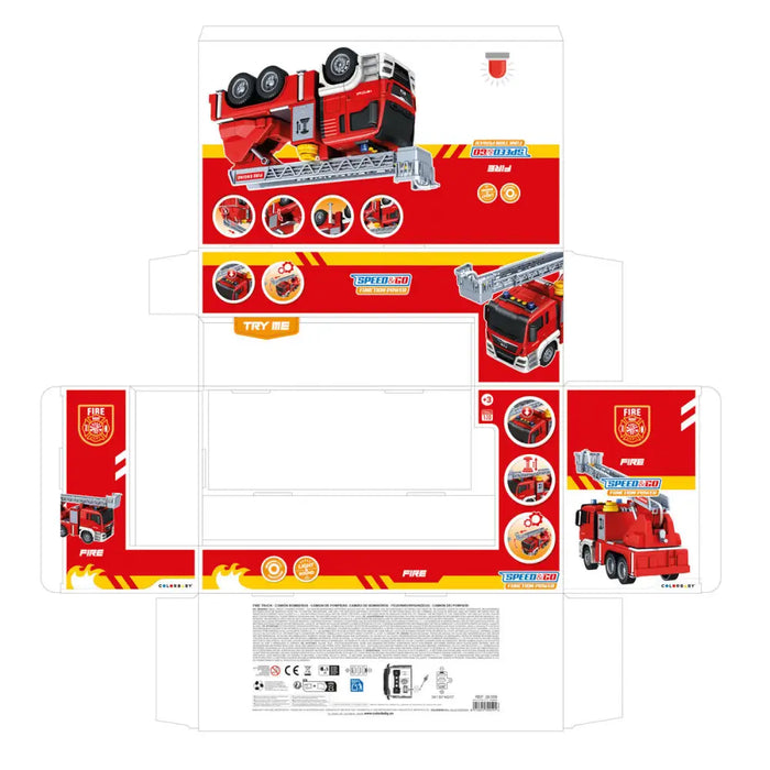 Пожарникарски Камион със Светлина и Звук Speed & Go 34 x 25