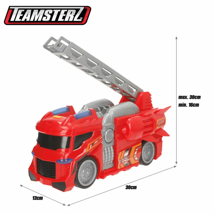 Пожарникарски Камион Teamsterz Червен Сив 30 x 16 x 13 cm