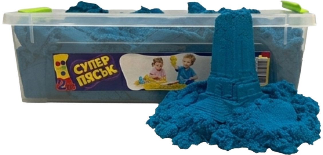 Пясък за игра Пясъчко - Син, 2 kg