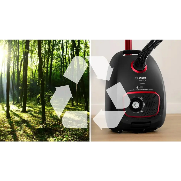 Прахосмукачка с торба Bosch Serie 4 BGB41POW1 850 W черна