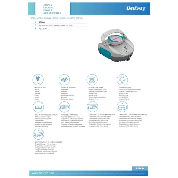 ПРАХОСМУКАЧКА ЗА БАСЕЙН BESTWAY 58864