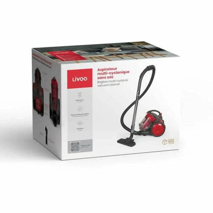 Прахосмукачка Livoo Червен 700 W