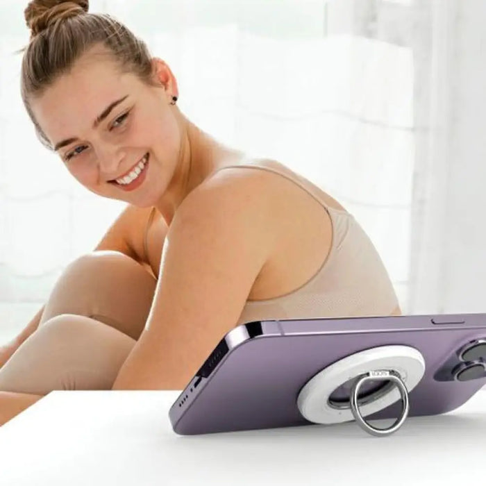 Пръстен SODI StandBM-350 двустранен магнит с MagSafe - бял