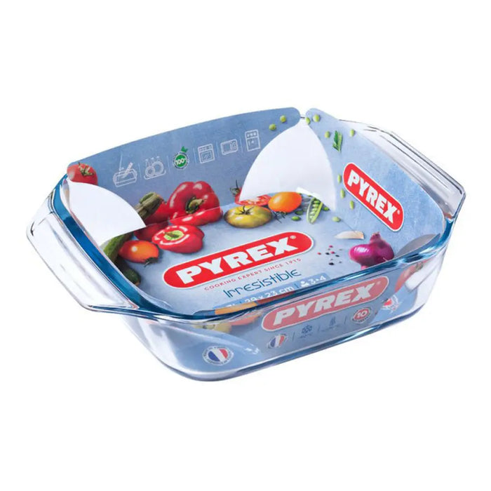 ПРАВОЪГЪЛНА ТАВА С ДРЪЖКИ 2.1 L PYREX IRRESISTIBLE