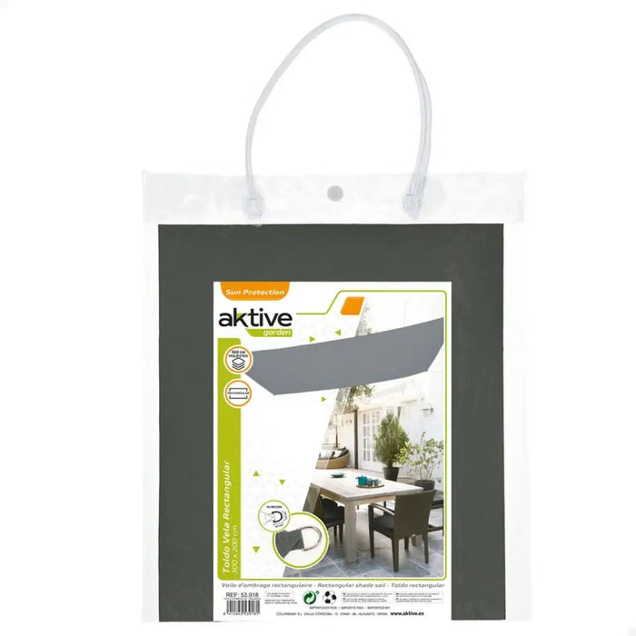 Правоъгълна сенникова тента Aktive Сив 200 x 0,5 x 300 cm