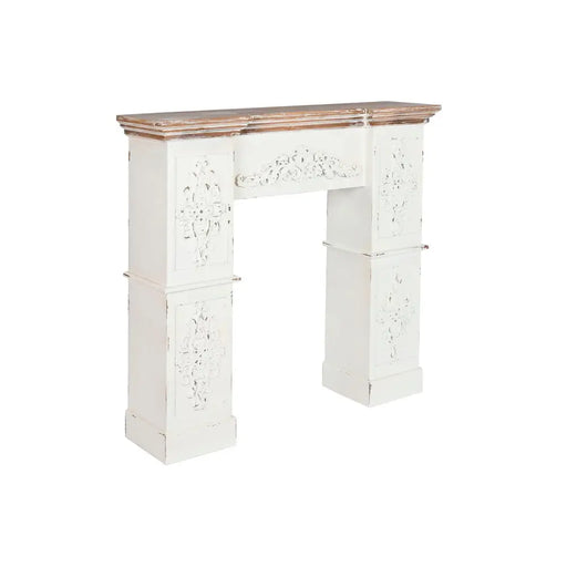 Предна част на камината Home ESPRIT Бял Естествен Ела