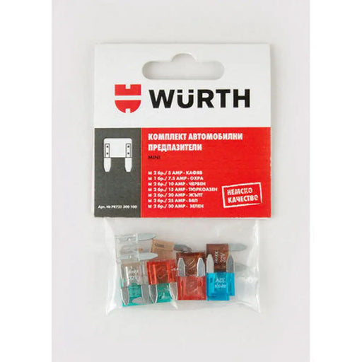 ПРЕДПАЗИТЕЛИ MINI КОМПЛЕКТ 13БР WURTH