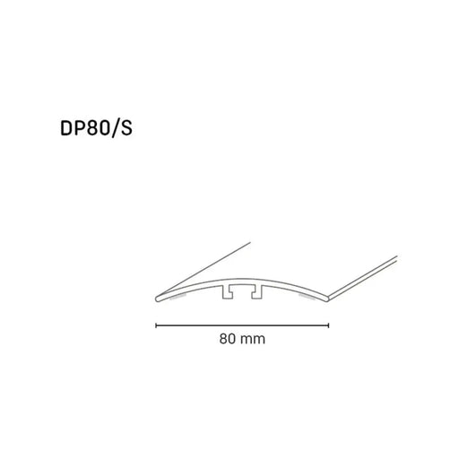 ПРЕХОДНА ЛАЙСТНА ЗА СКРИТ МОНТАЖ DOELLKEN 80 ММ ШАМПАНСКО