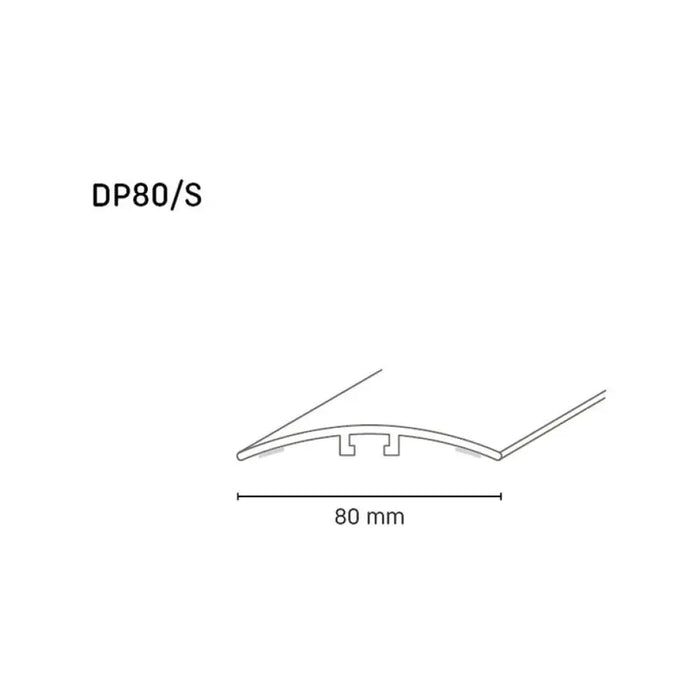 ПРЕХОДНА ЛАЙСТНА ЗА СКРИТ МОНТАЖ DOELLKEN 80 ММ ШАМПАНСКО
