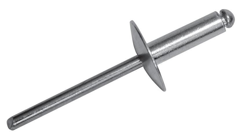 Комплект поп-нитове Premium Fix - 4.0 x 10 mm, широка яка, 100 броя