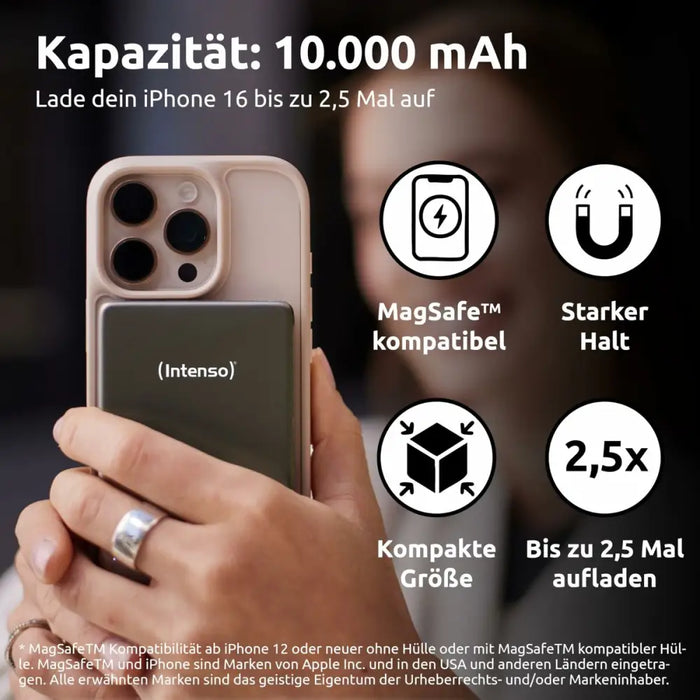 Преносима батерия Powerbank INTENSO MW10000 10000 mAh Сив