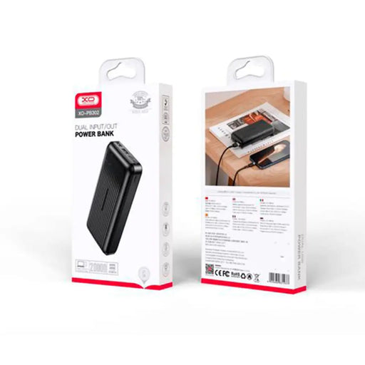 Преносима батерия Powerbank XO Черен 20000 mAh
