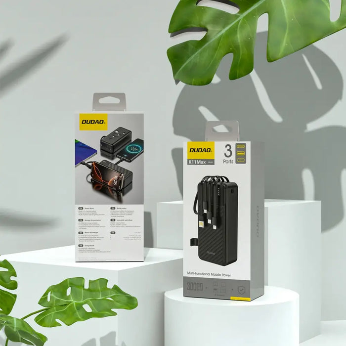Преносима батерия Powerbank 30000mAh Dudao K11MAX Черен