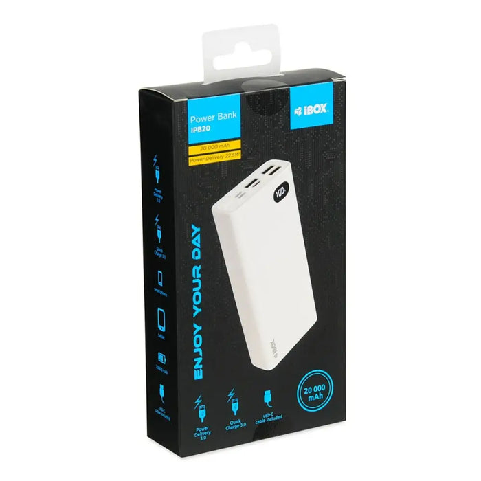 Преносима батерия Powerbank Ibox IPB20 Бял 20000 mAh