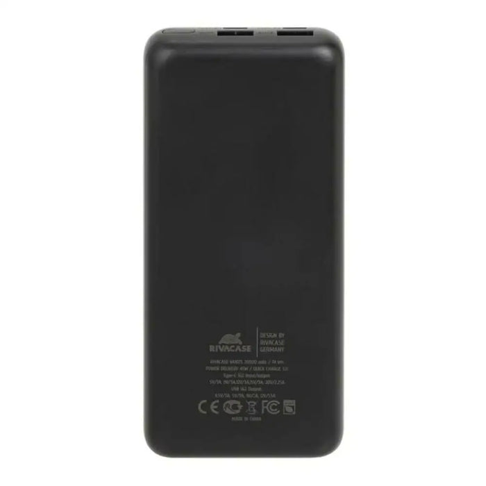 Преносима батерия Powerbank Rivacase VA1075 Черен 20000 mAh