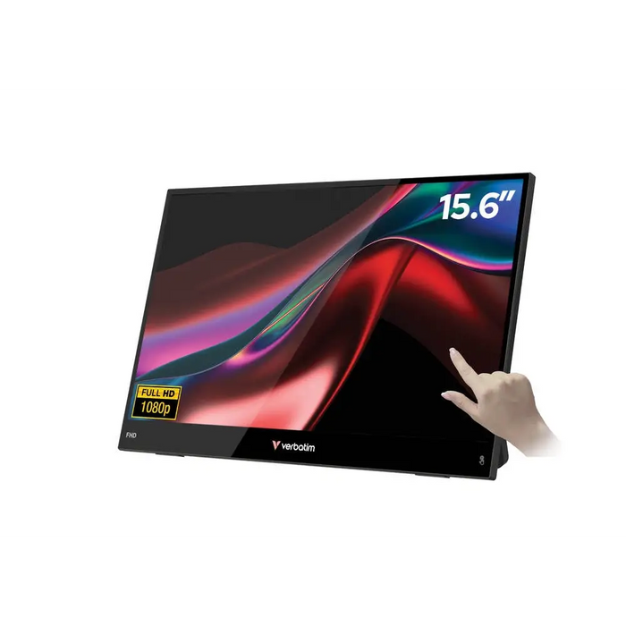 Преносим 15,6-инчов сензорен монитор Verbatim с ОСВЕТЛЕНИЕ