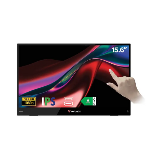 Преносим 15,6-инчов сензорен монитор Verbatim с ОСВЕТЛЕНИЕ