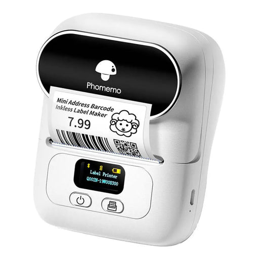Преносим етикетен принтер Phomemo M110 бял