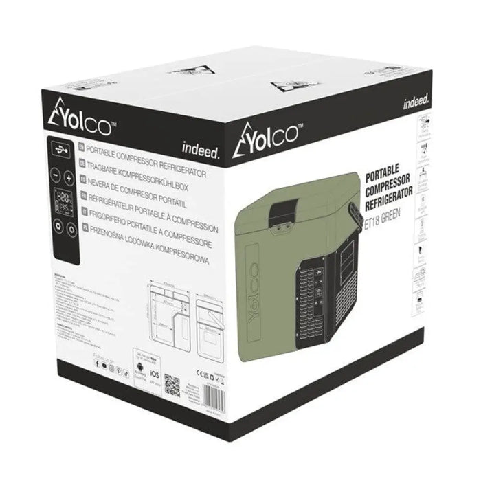 Преносим компресорен хладилник YOLCO ET18 Green
