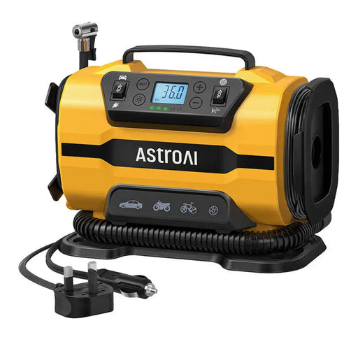 Преносим компресор за гуми AstroAI ATJ-8366 150PSI 12V 110V