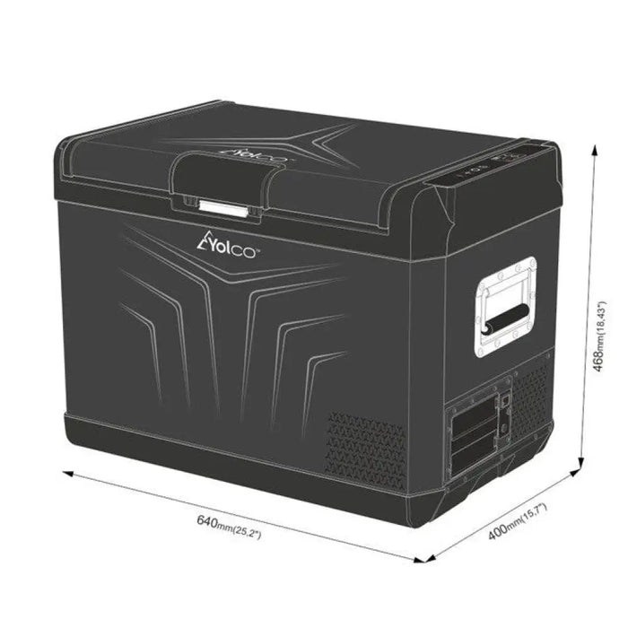Преносим компресорен хладилник YOLCO GCX47 Black