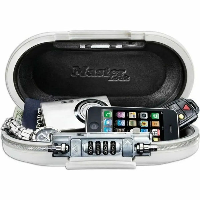 Преносим сейф със защитен кабел Master Lock 5900EURDWHT Бял