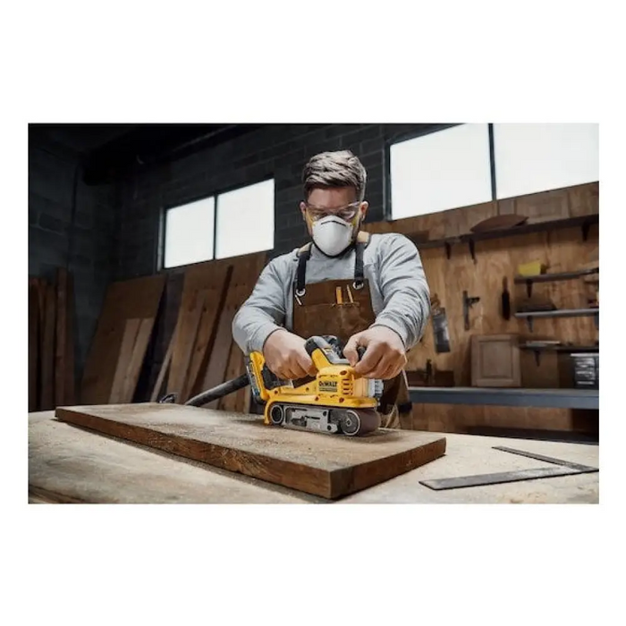 Преносим шлайф DeWALT DCW220NT-XJ Лентов шлайф Черен Жълт