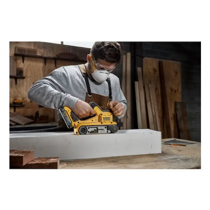 Преносим шлайф DeWALT DCW220NT-XJ Лентов шлайф Черен Жълт