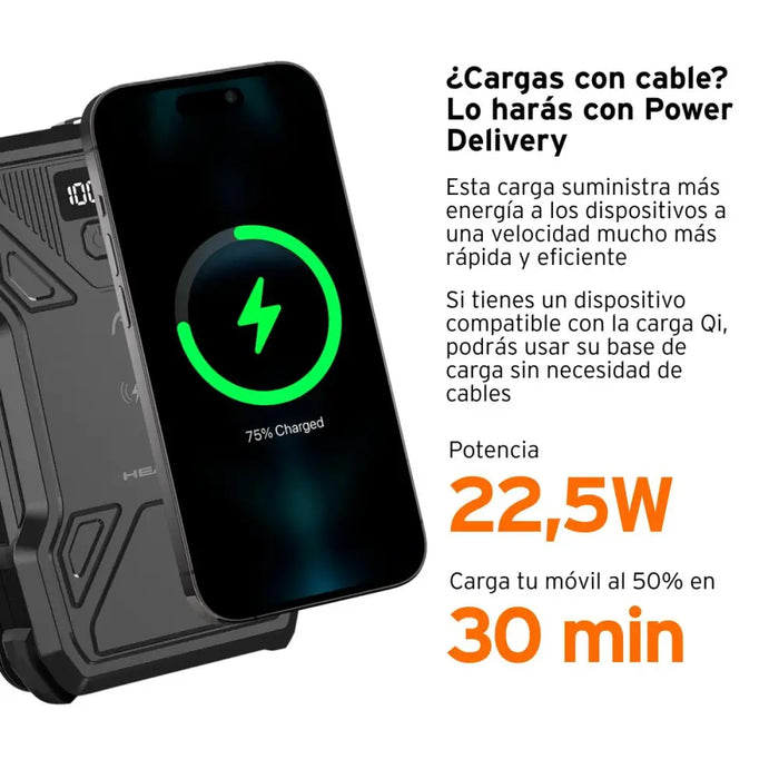 Преносима батерия Powerbank Head Черен 10000 mAh
