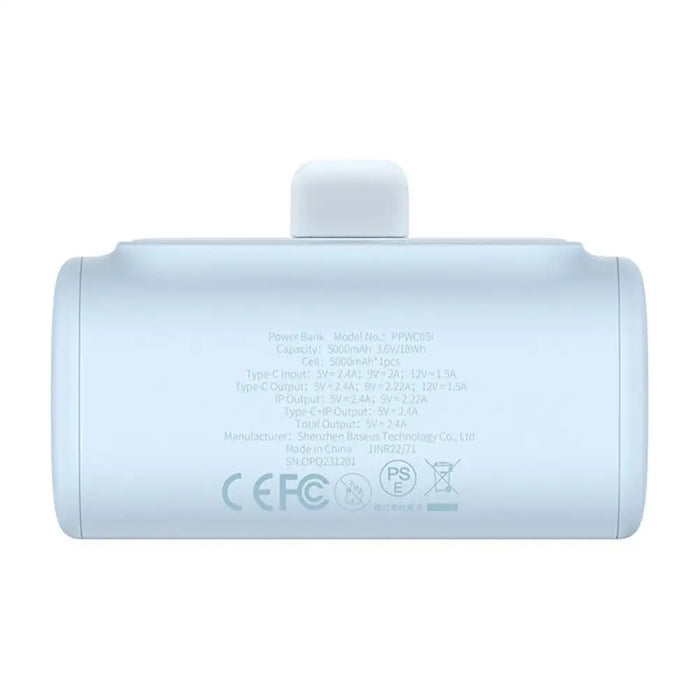 Преносима батерия OS-Baseus Compact IP 5000mAh 20W синя