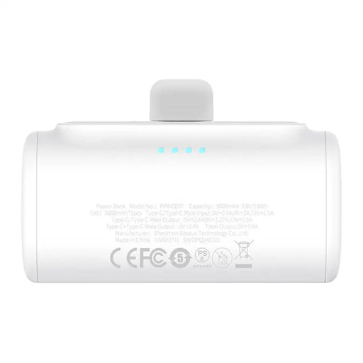 Преносима батерия Baseus Compact 5000mAh 20W USB-C бяла