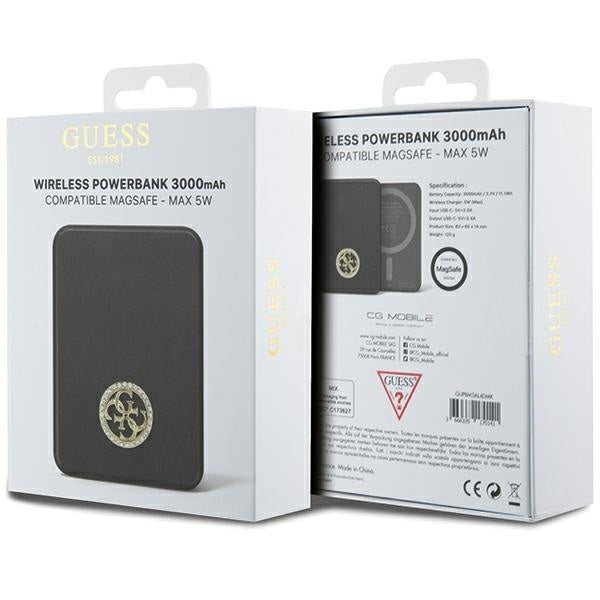 Преносима батерия Guess GUPBM3AL4DMK 5W 3000mAh черна /