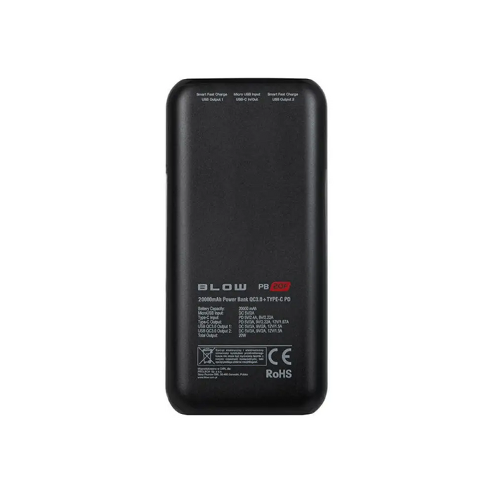 Преносима батерия Powerbank 20000mAh QC + PD 20W