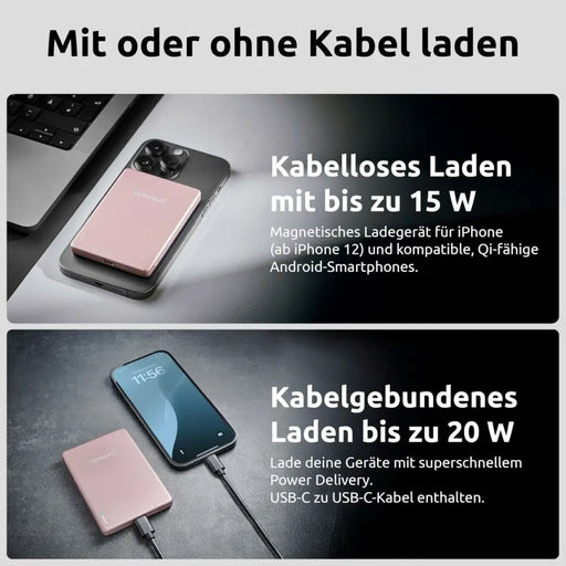 Преносима батерия Powerbank INTENSO MW5000 5000 mAh Розов