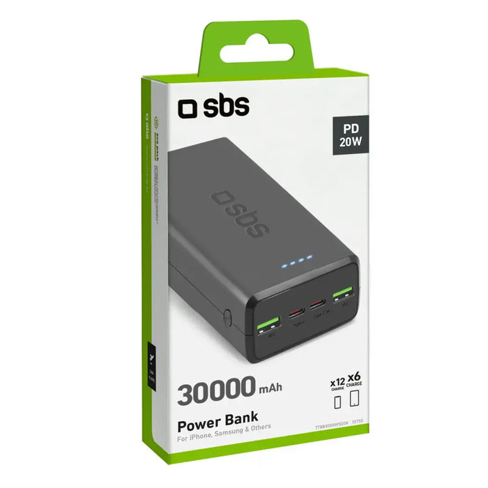 Преносима батерия Powerbank SBS TTBB30000PD20K 30000 mAh 2