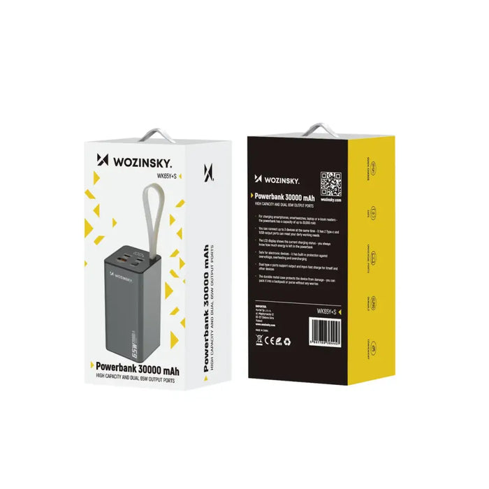 Преносима батерия Powerbank Wozinsky K65 + 65W 30000mAh 2x