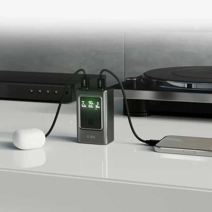 Преносима батерия Powerbank SBS 10000mAh PD 35W с LCD