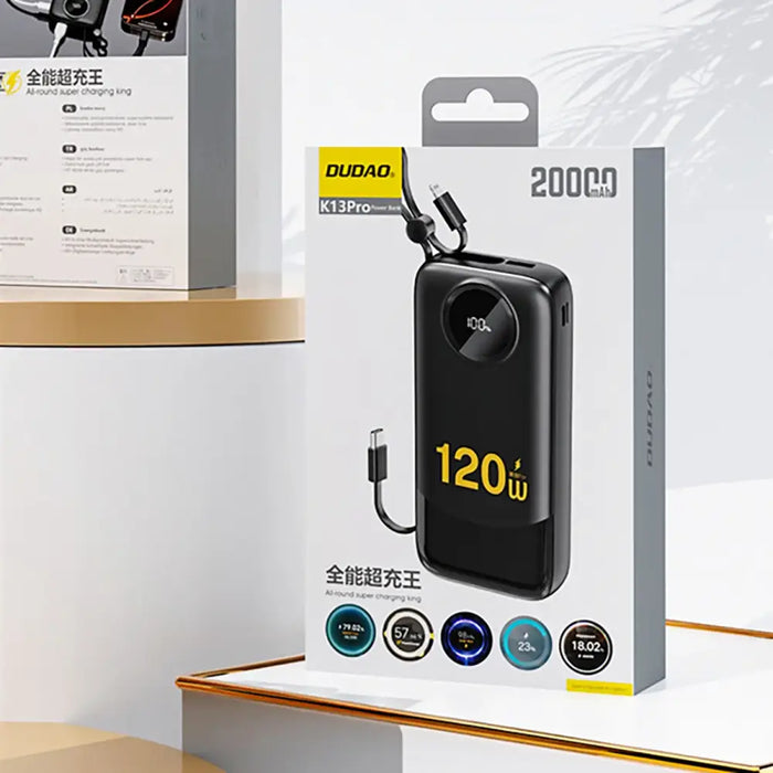 Преносима батерия Powerbank 20000mAh Dudao K13Pro Черен
