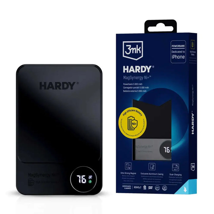 Преносима батерия Powerbank 3mk HARDY MagSynergy Ni+