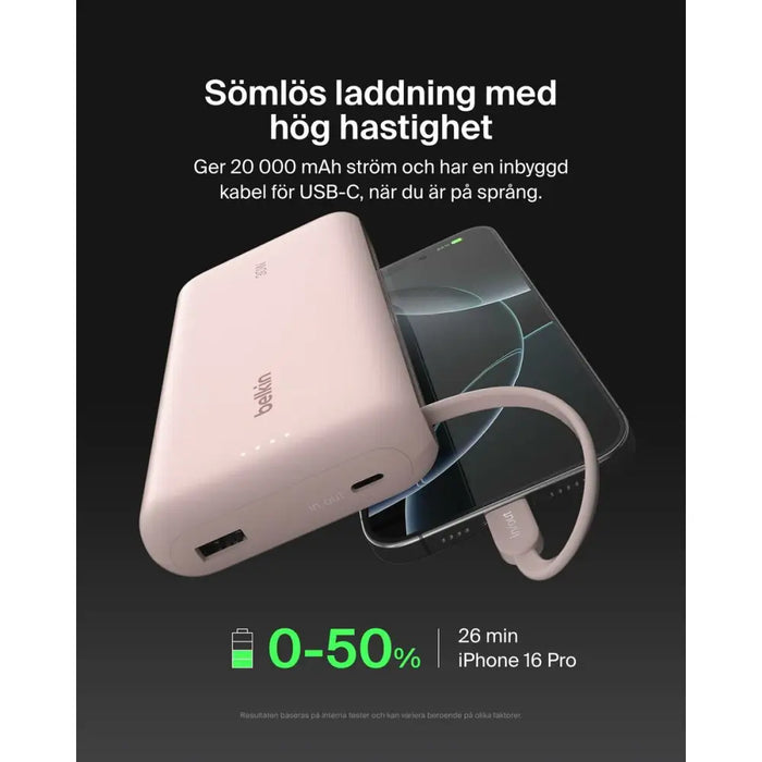 Преносима батерия Powerbank Belkin Розов 20000 mAh