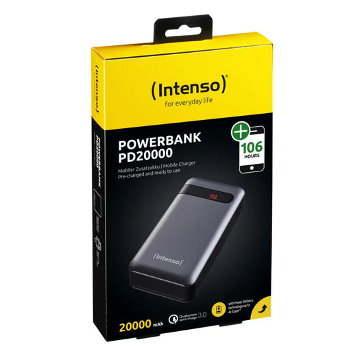 Преносима батерия Powerbank INTENSO Черен Антрацит 20000 mAh