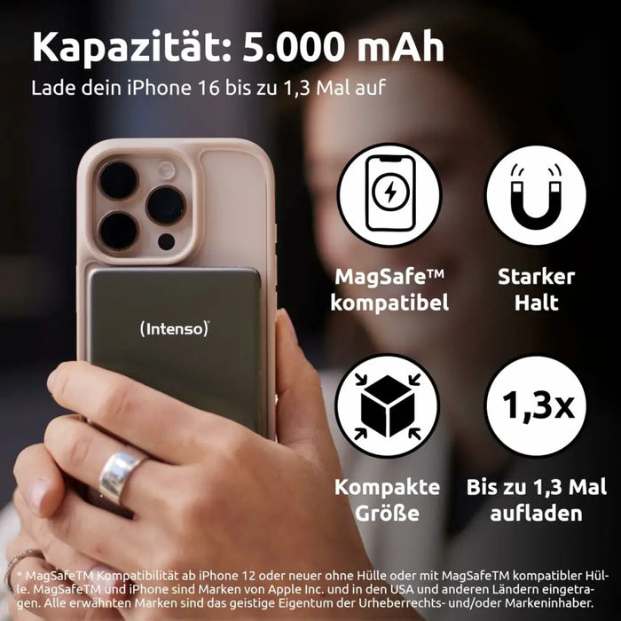 Преносима батерия Powerbank INTENSO MW5000 5000 mAh Сив