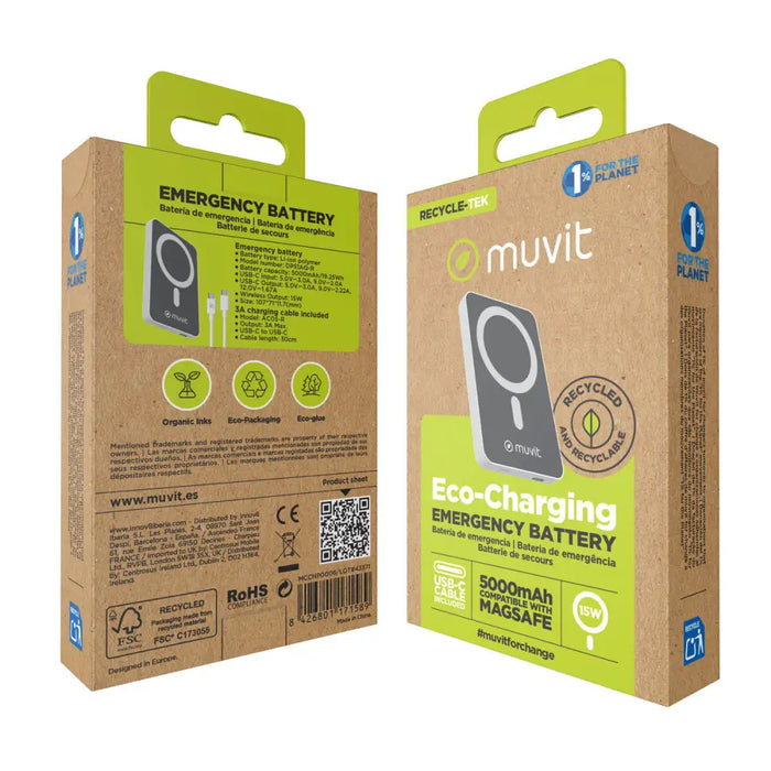 Преносима батерия Powerbank Muvit for Change DP51AQ-R Бял