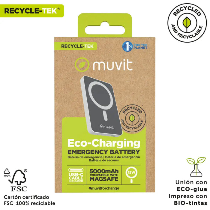 Преносима батерия Powerbank Muvit for Change DP51AQ-R Бял