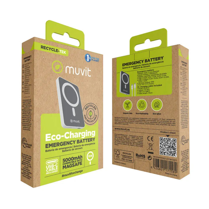 Преносима батерия Powerbank Muvit for Change DP51AQ-R Бял