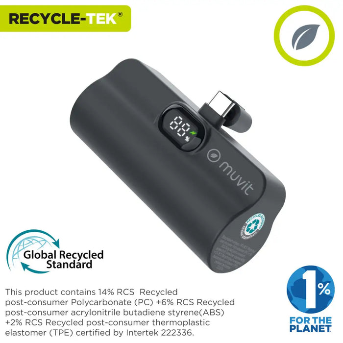 Преносима батерия Powerbank Muvit for Change DP53D-R-PD